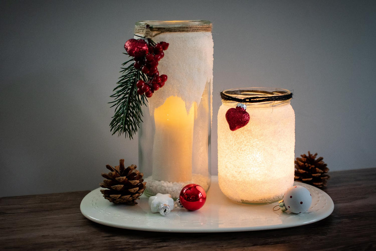 DIY: Frostiges Windlicht / Upcycling