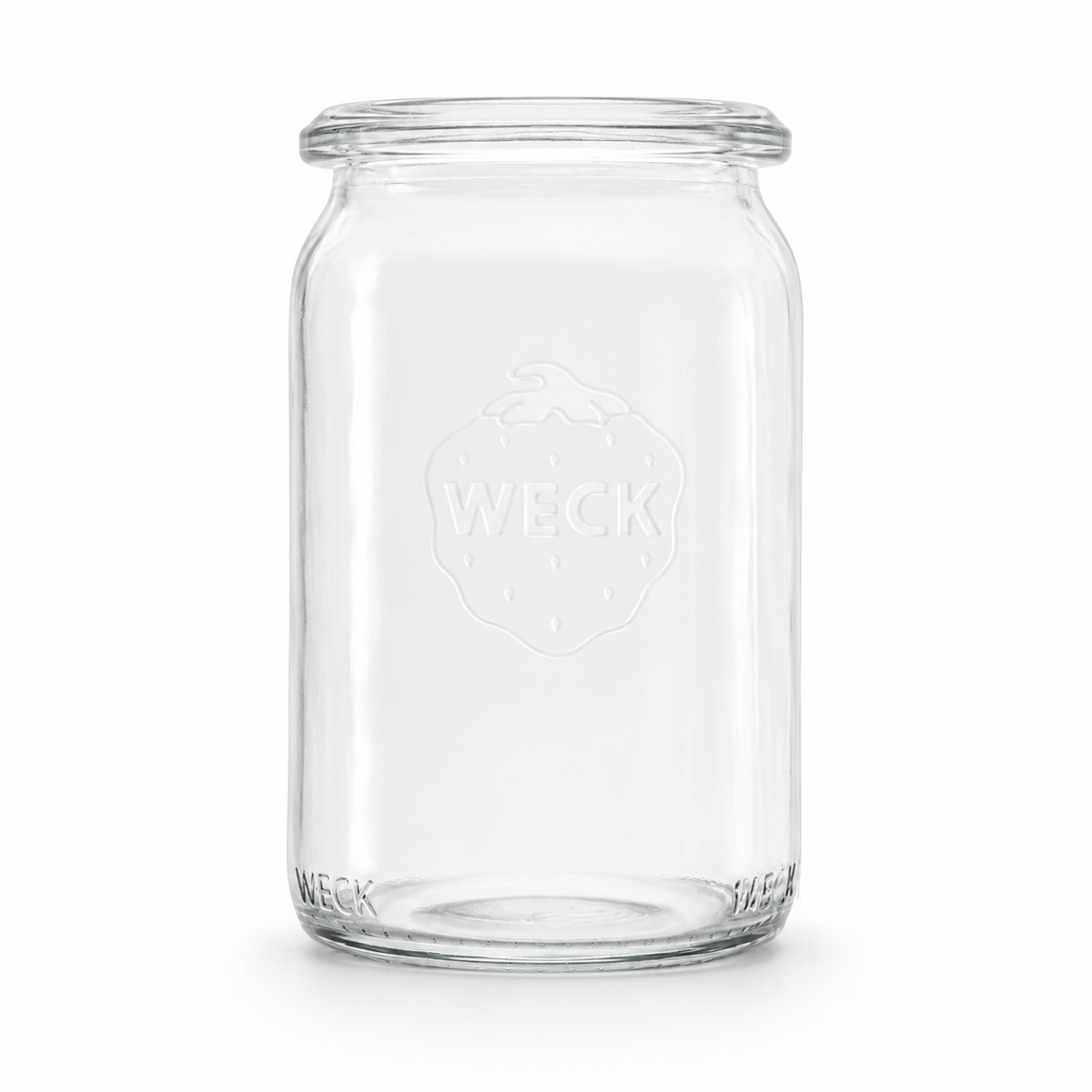 WECK-Mini-Zylinderglas 145 ml RR40, freigestellt auf weißem Hintergrund.