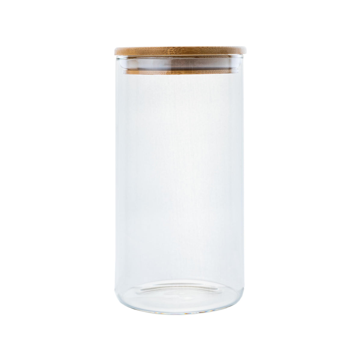 Borosilikatglas - Vorratsglas 1100 ml mit Bambusdeckel