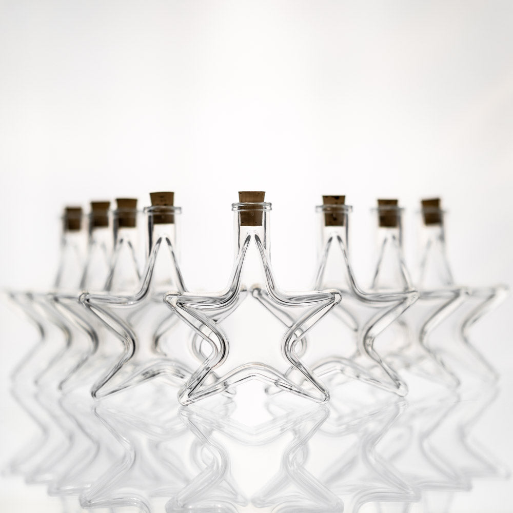 Flasche Stern 100 ml im 8er Weihnachtsset mit Korken